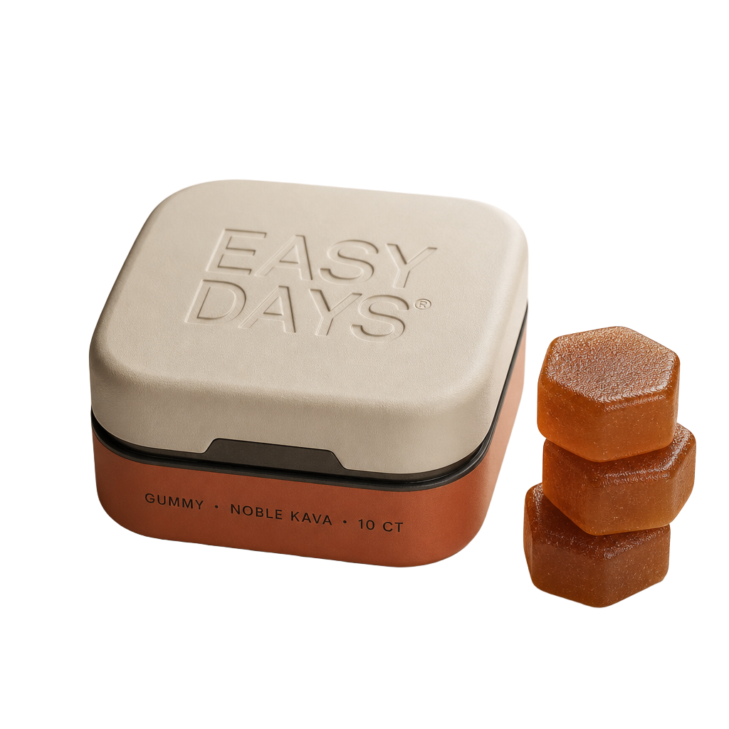 Easy Days Gummy — premium portable tin with kratom gummies (rendering)